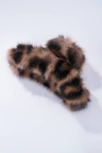 Haarklammer mit Leopardenmuster aus Kunstfell