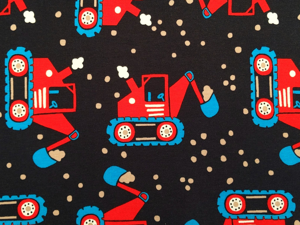 Cotton Jersey Maxi Excavator Night Blue Big Dig
