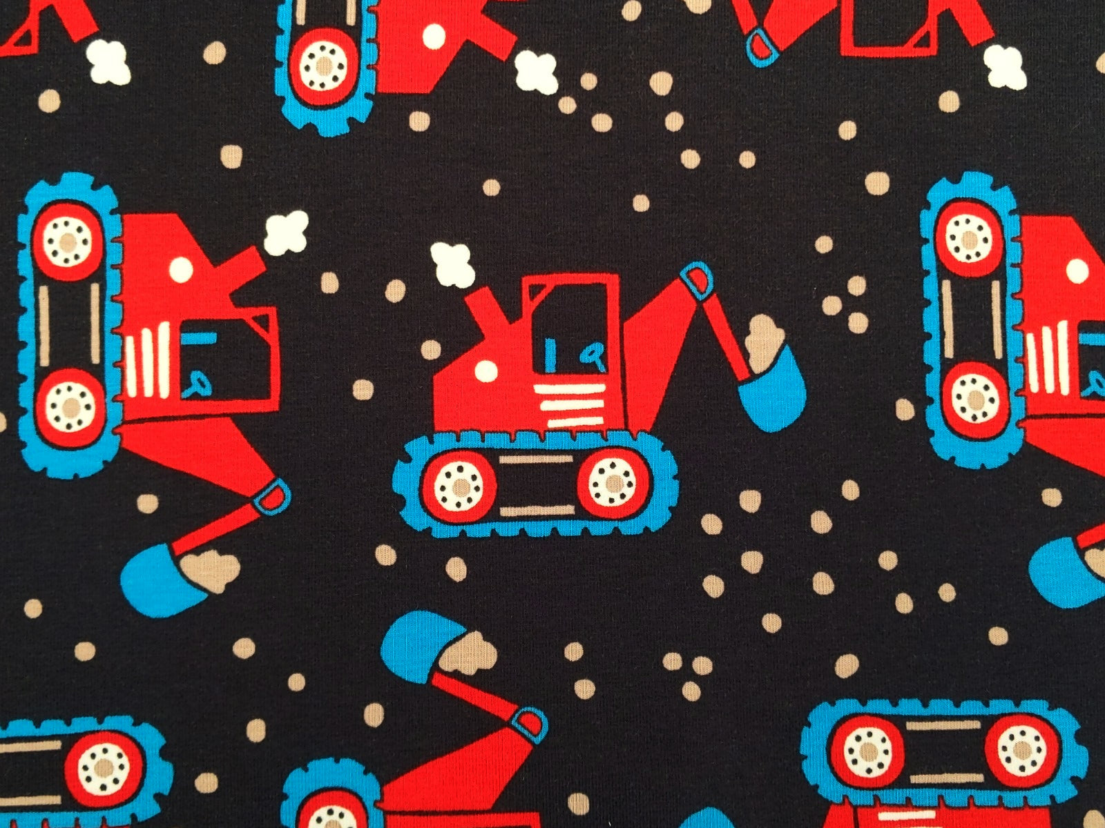 Cotton Jersey Maxi Excavator Night Blue Big Dig