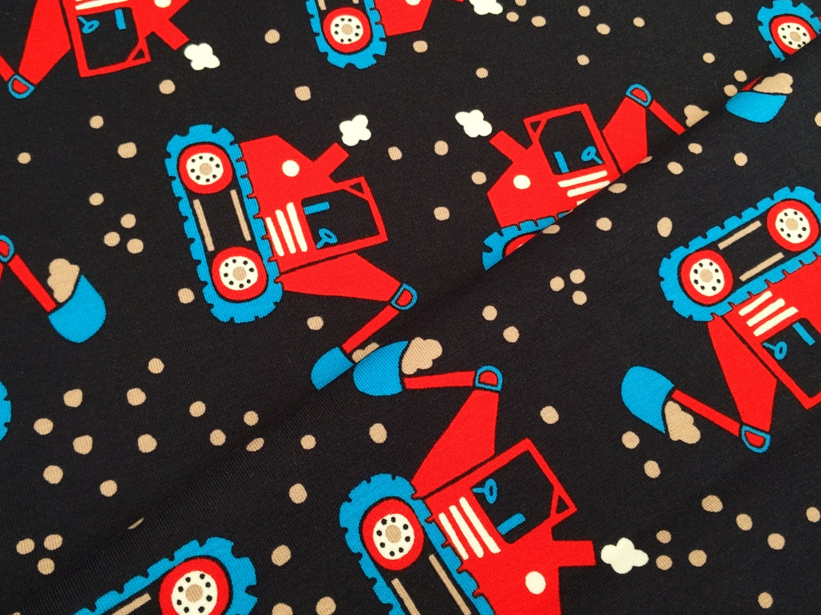 Cotton Jersey Maxi Excavator Night Blue Big Dig