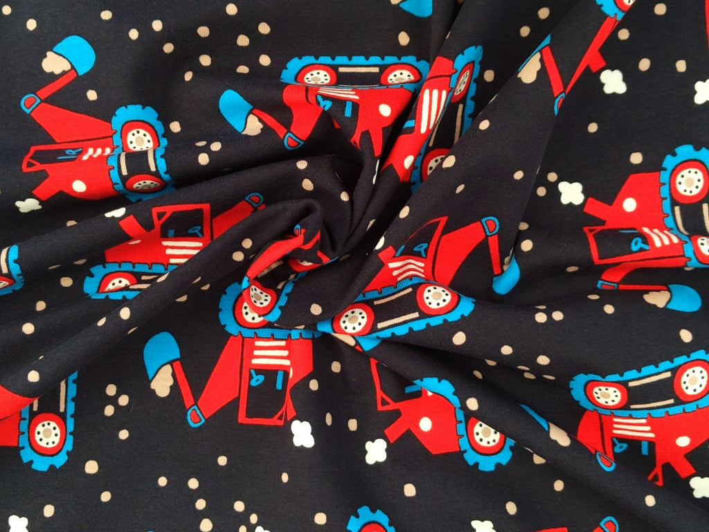 Cotton Jersey Maxi Excavator Night Blue Big Dig