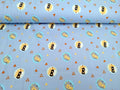 Cotton Jersey Mask Animals Light Blue
