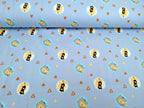 Cotton Jersey Mask Animals Light Blue