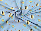 Cotton Jersey Mask Animals Light Blue