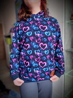 In-house Production French Terry Stars and Hearts in Pink and Blue
