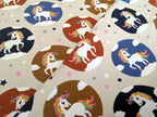 Cotton jersey unicorn world ecru beige