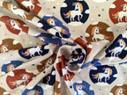 Cotton jersey unicorn world ecru beige