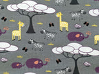 Cotton Jersey Africa Wild Animals