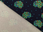 Cotton Jersey Penny Peacock Night Blue