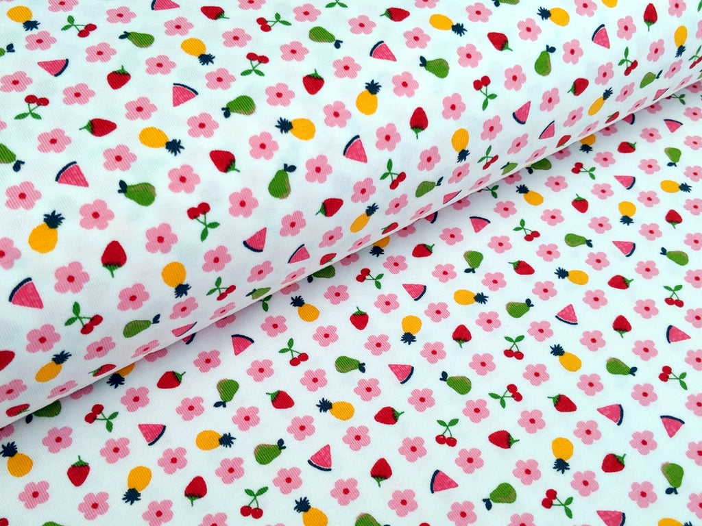 Cotton Jersey Floyd Fruits White