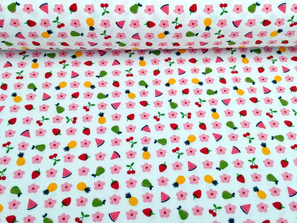 Cotton Jersey Floyd Fruits White