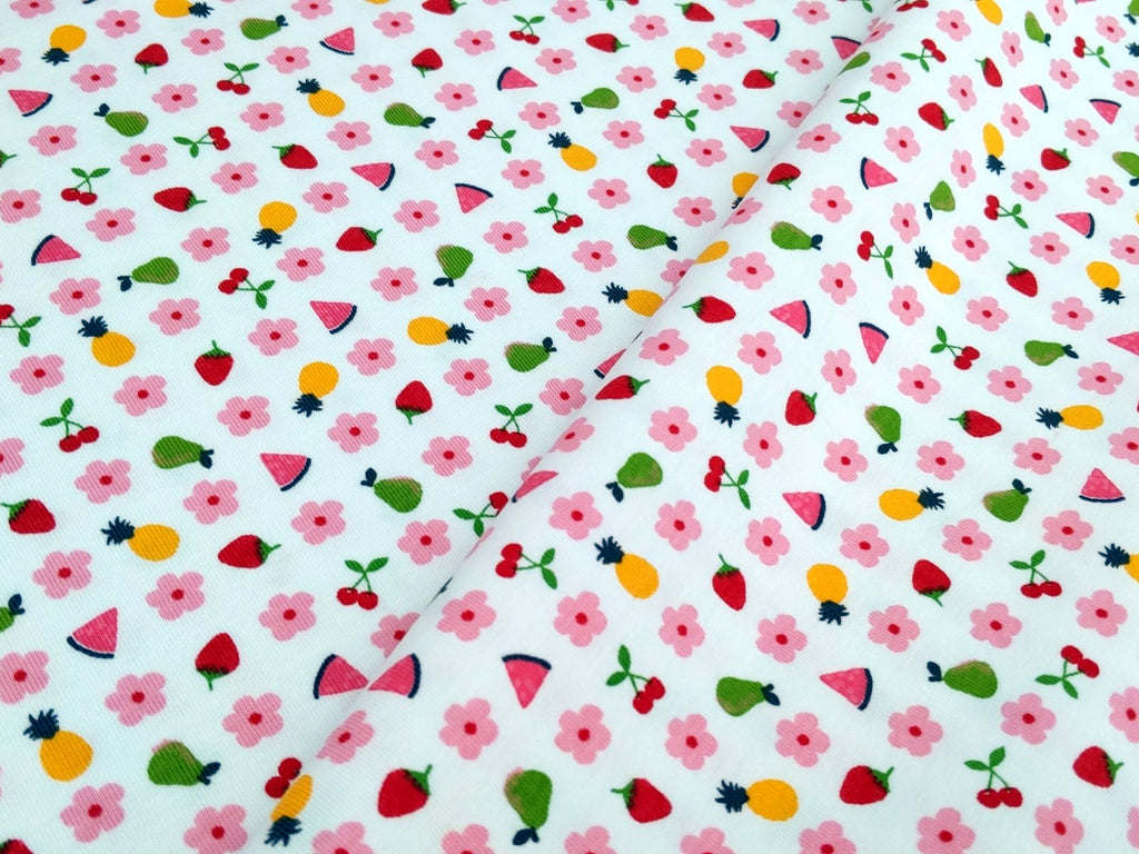 Cotton Jersey Floyd Fruits White