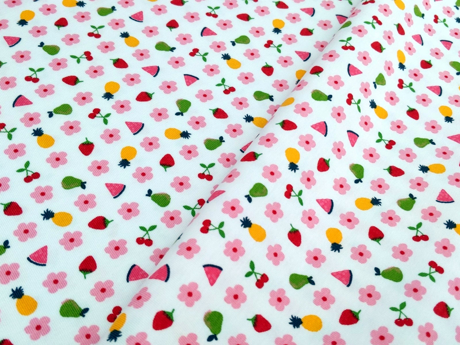 Cotton Jersey Floyd Fruits White