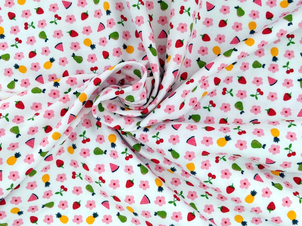 Cotton Jersey Floyd Fruits White