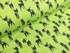 Cotton Jersey Fawn Deer Light Green / Lime