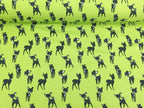Cotton Jersey Fawn Deer Light Green / Lime