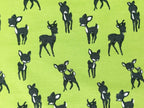 Cotton Jersey Fawn Deer Light Green / Lime