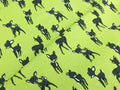 Cotton Jersey Fawn Deer Light Green / Lime