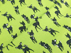 Cotton Jersey Fawn Deer Light Green / Lime