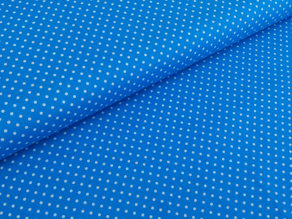 Baumwollstoff Punkte 2mm türkis