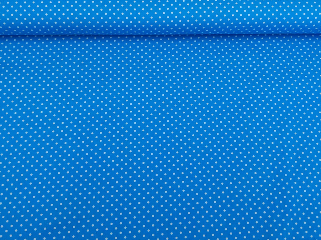 Baumwollstoff Punkte 2mm türkis
