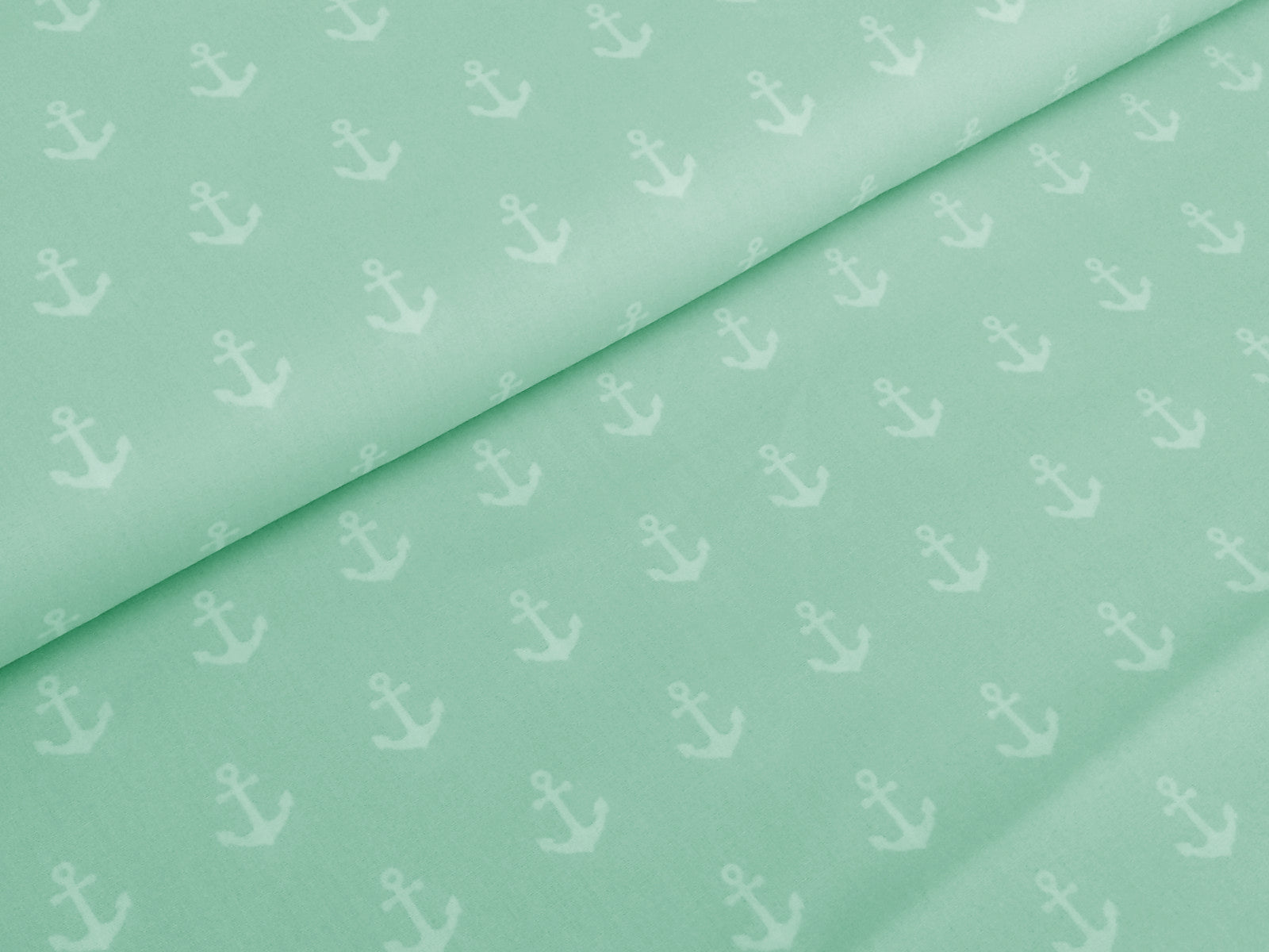 Cotton Fabric Poplin Anchor Mint