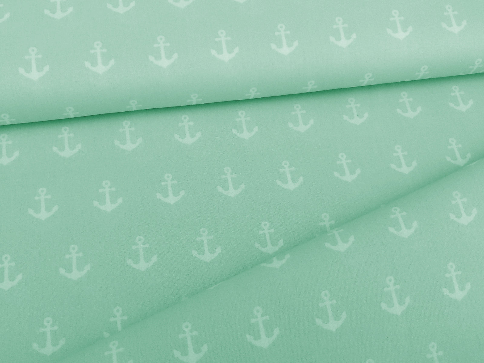 Cotton Fabric Poplin Anchor Mint