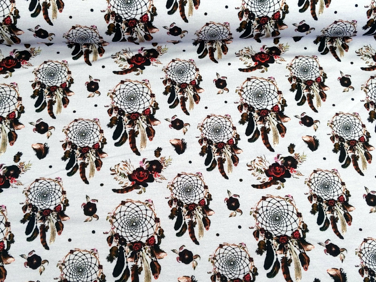 Cotton Jersey Digital Dreamcatcher Light Grey