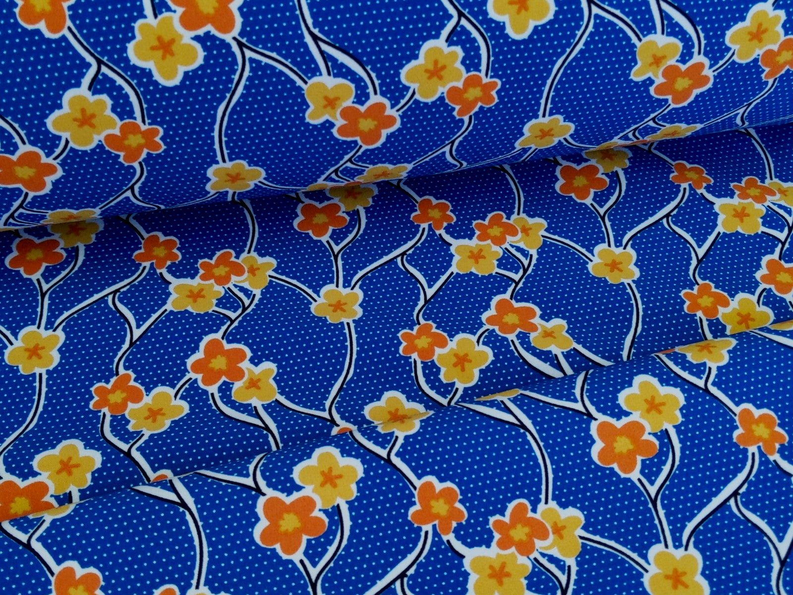 Softshell Floral Vines Blue