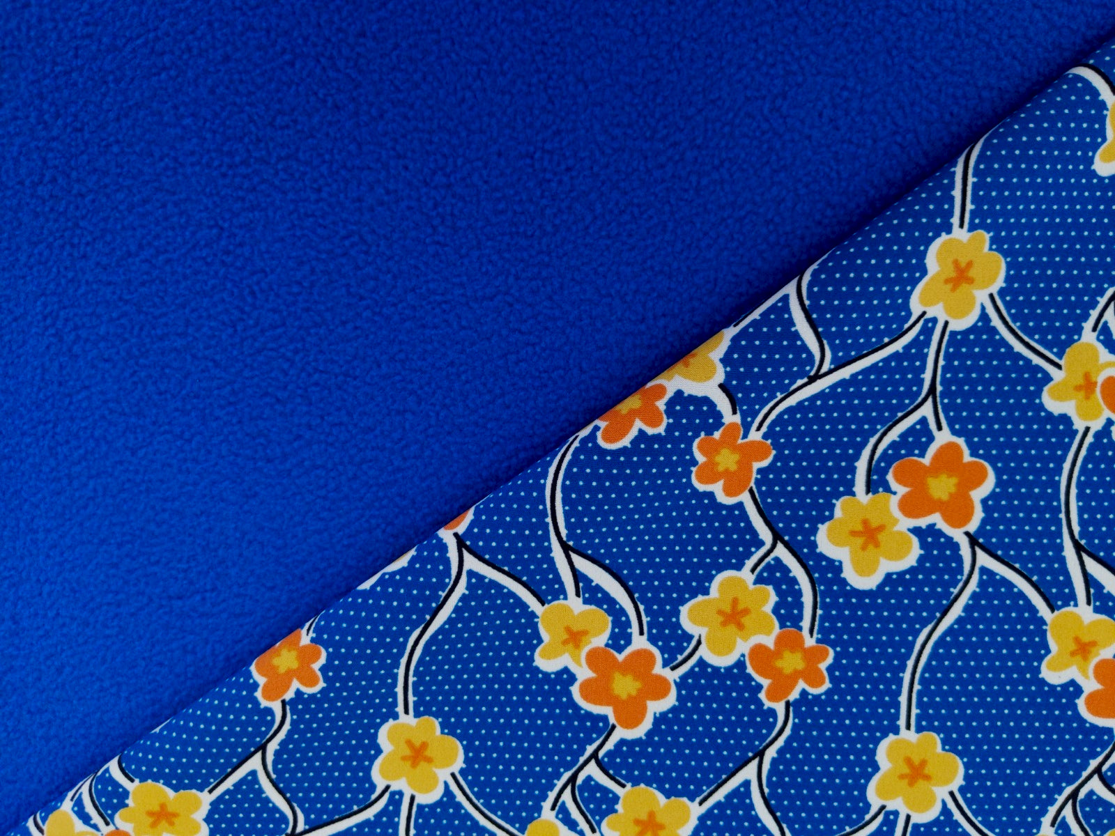 Softshell Floral Vines Blue