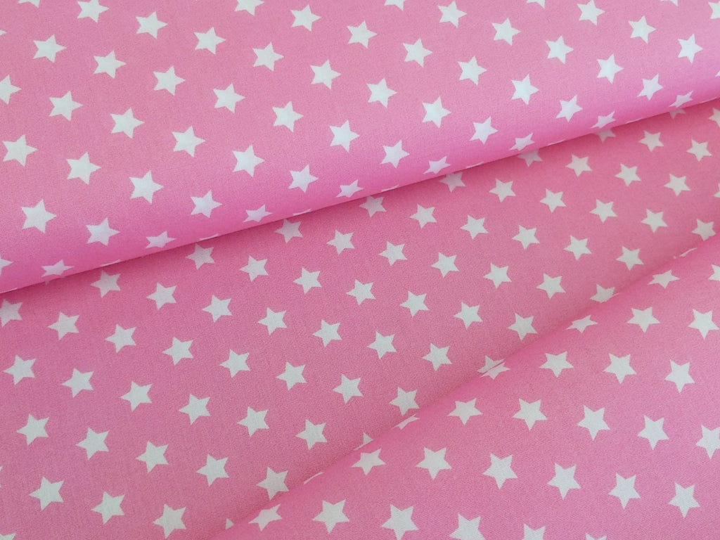 Cotton Fabric Small Stars on Light Pink