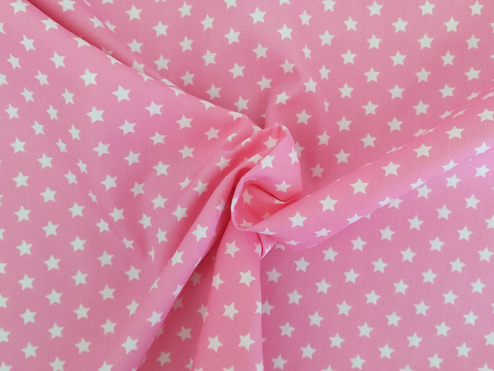 Cotton Fabric Small Stars on Light Pink