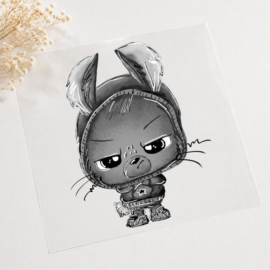 Iron-on transfer rebel bunny