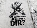 Baumwolljersey Panel Möwe Was Stimmt nicht mit dir? 75 x 165 cm