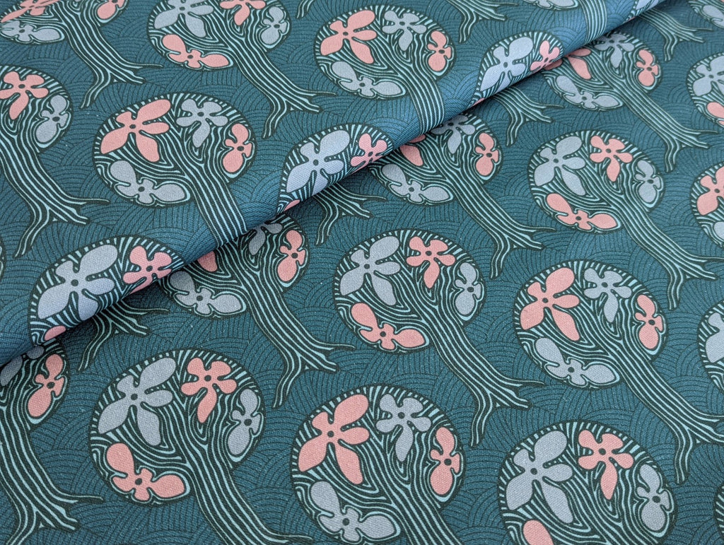 Decorative fabric Rooted Petrol