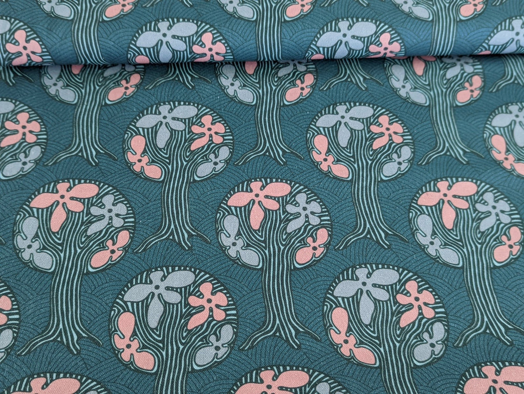 Decorative fabric Rooted Petrol