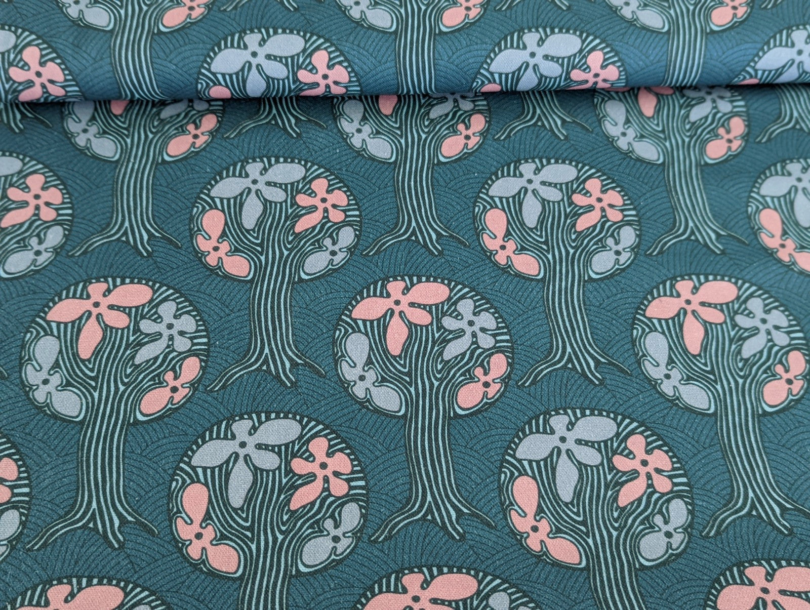 Decorative fabric Rooted Petrol