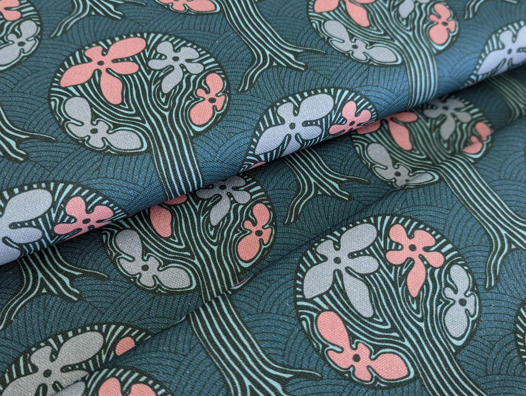 Decorative fabric Rooted Petrol