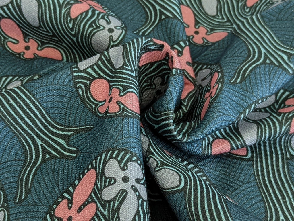 Decorative fabric Rooted Petrol