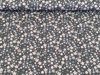 Remnant Cotton Poplin Fabric Floral Frenzy Gray Pink 75 x 150 cm