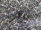 Baumwollstoff Poplin Blumenrausch Grau Mint