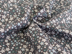 Baumwollstoff Poplin Blumenrausch Grau Mint