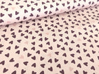Cotton Fabric Poplin Sweet Hearts on Light Old Pink