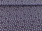 Cotton Fabric Poplin Sweet Hearts on Lilac