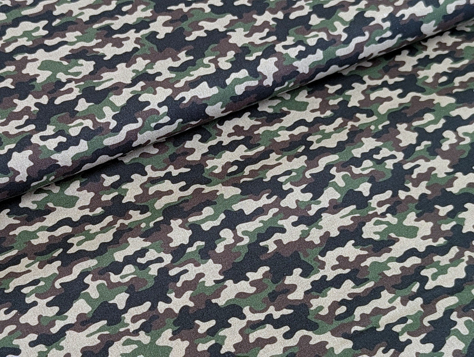 Cotton Fabric Camouflage Green