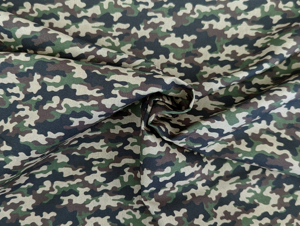 Cotton Fabric Camouflage Green