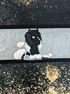 Eigenproduktion Baumwolljersey Panel Muckel das Freche Pferd 65 x 160 cm Schwarz/Gold