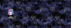 In-house production Organic French Terry Unicorn Not for the Faint of Heart on Purple approx. 65 x 165