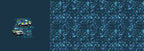 Eigenproduktion French Terry Panel Polizei Verkehr Blau  ca. 65 x 165 cm