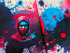 Self-produced French Terry Paint Splashes Girl Mask 75 x 165 cm
